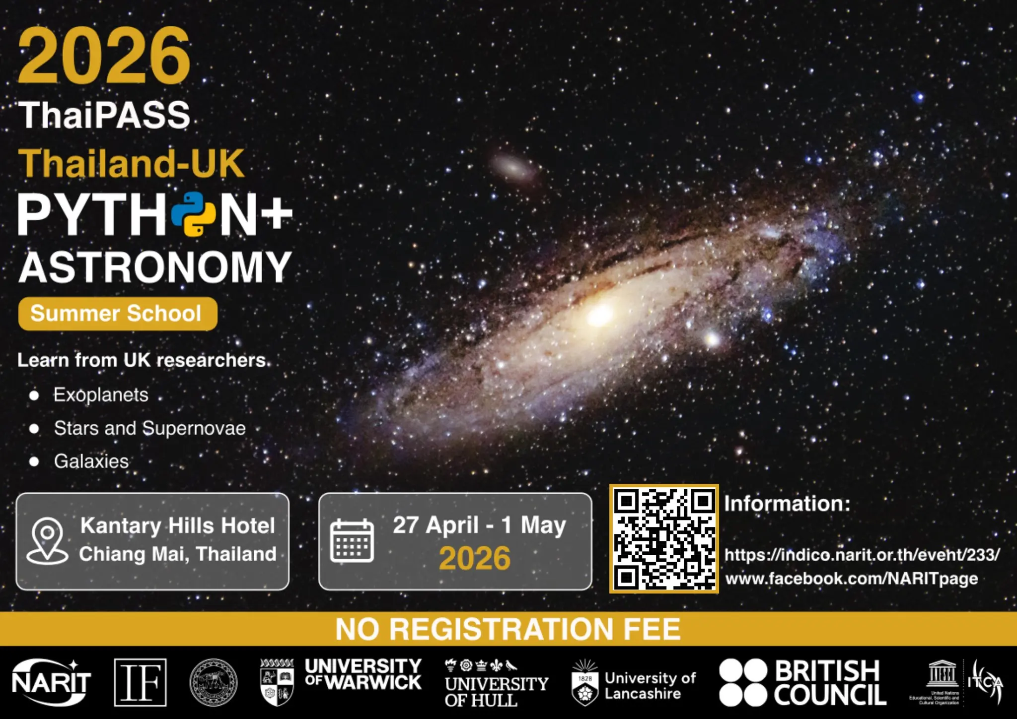 astronomy python course Images High Quality Grahic Thailand-UK Python+Astronomy Summer School (ThaiPASS’2026) - The ...